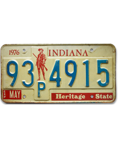 Americká SPZ Indiana Heritage State 1976