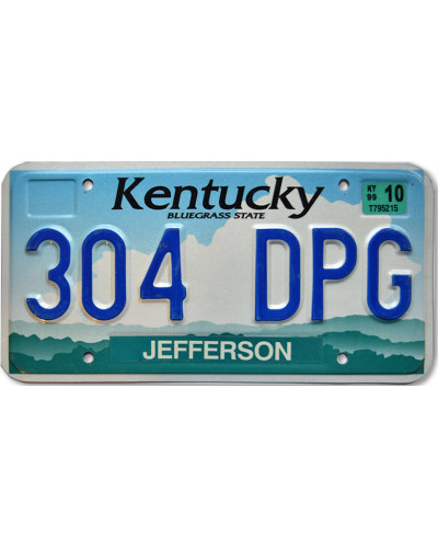 Americká SPZ Kentucky Bluegrass State