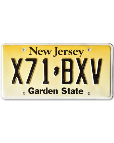 Americká SPZ New Jersey Garden State