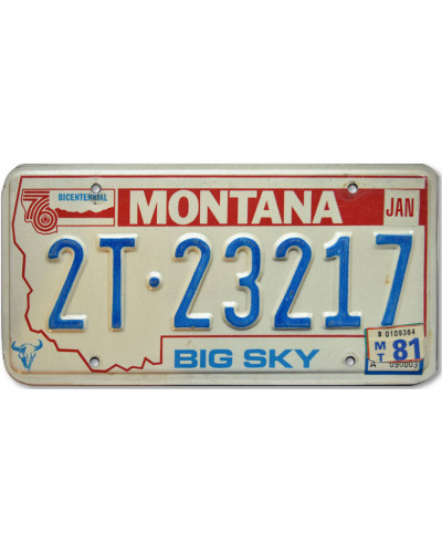 Americká SPZ Montana Big Sky Old