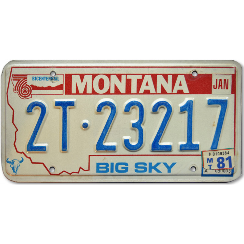 Americká SPZ Montana Big Sky Old