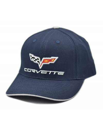 Kšiltovka Chevrolet Corvette C6 Cotton Twill modrá