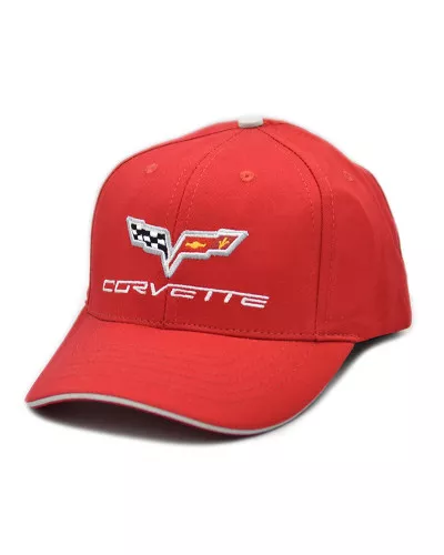Kšiltovka Chevrolet C6 Corvette Cotton Twill červená