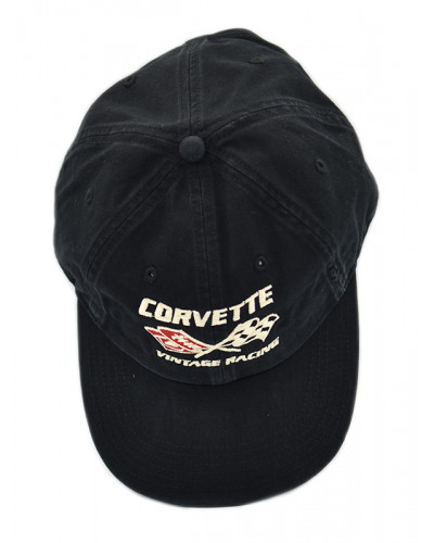 Kšiltovka Chevrolet Corvette Vintage Racing chino černá shora