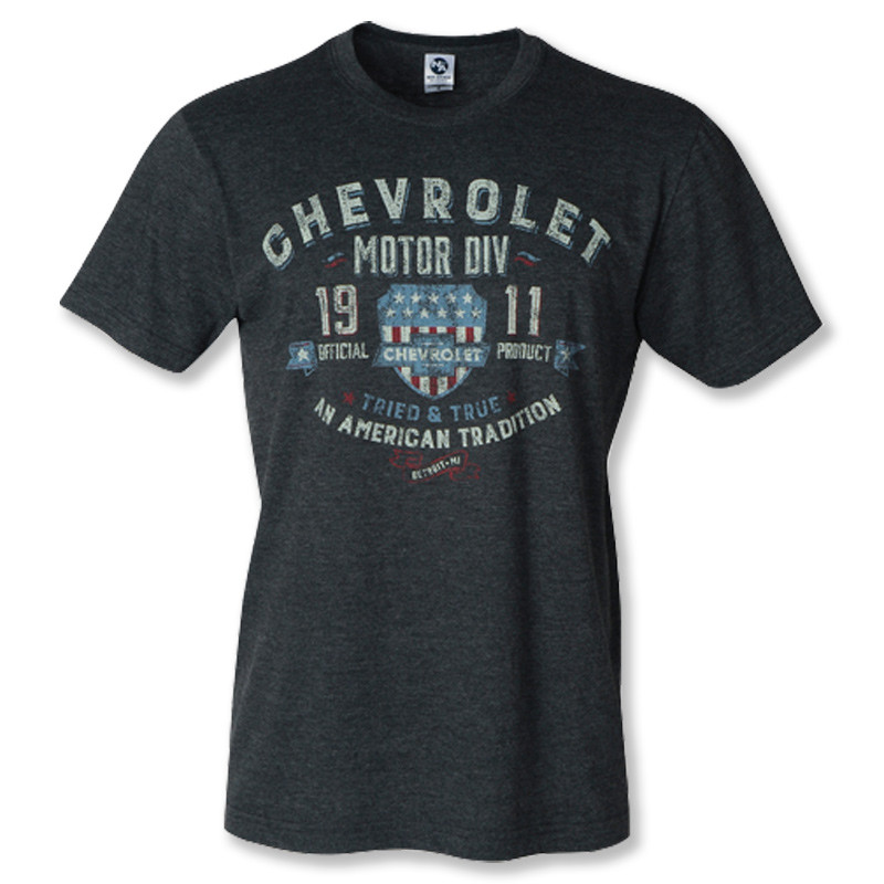 Pánské tričko Chevrolet antique šedé
