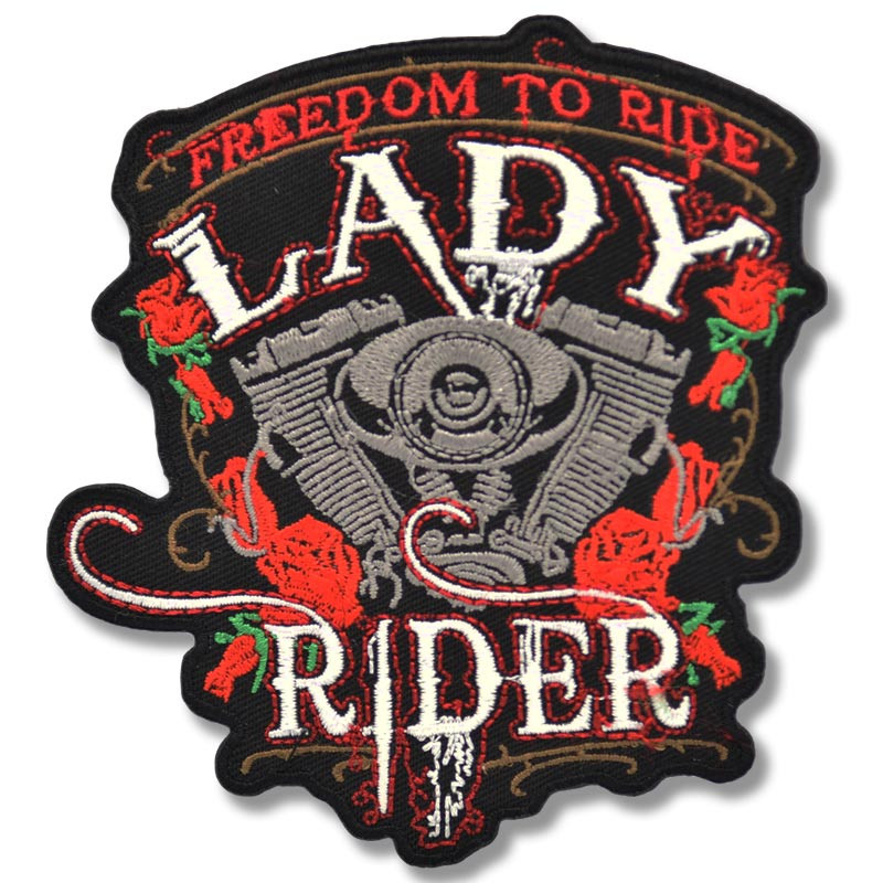 Moto nášivka Lady Rider Freedom 11cm x 9cm