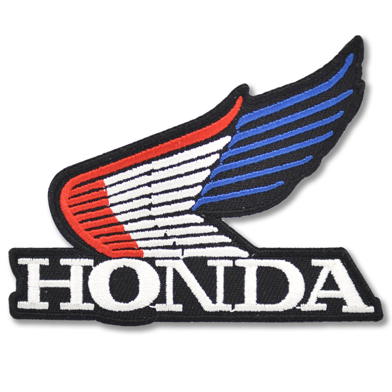 Moto nášivka Honda wing tricolor 9 cm x 6 cm