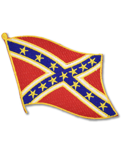 Moto nášivka Rebel flag waving 7cm x 6 cm
