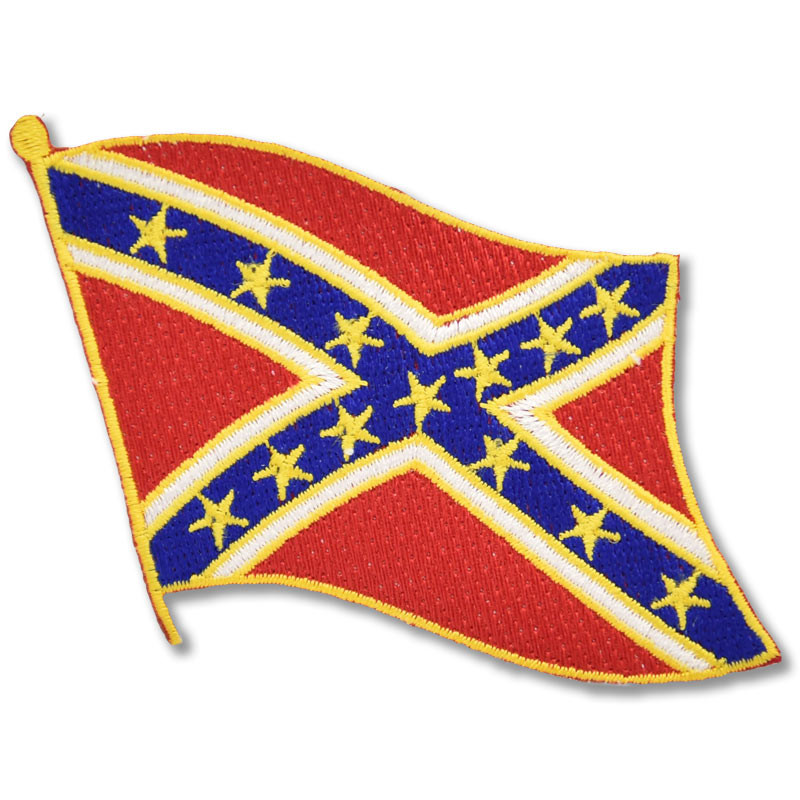 Moto nášivka Rebel flag waving 7cm x 6 cm