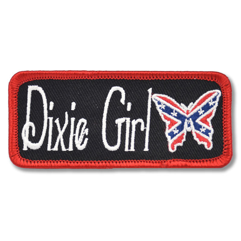 Moto nášivka Dixie Girl 9 cm x 4 cm