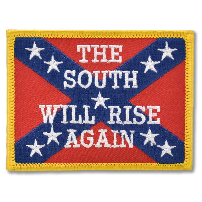 Moto nášivka The South Will Rise 8 cm x 5,5 cm