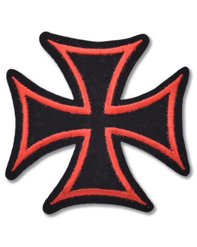 Moto nášivka Kříž červený 18cm x 18 cm
