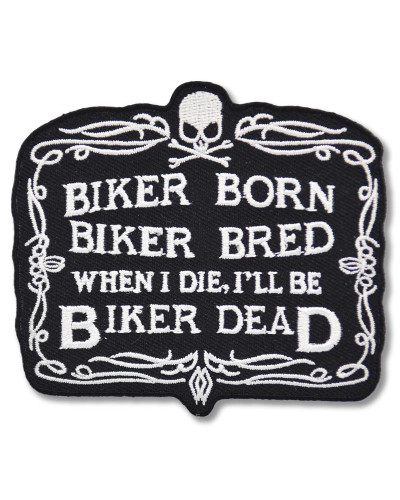 Moto nášivka Biker Born 8 cm x 9 cm