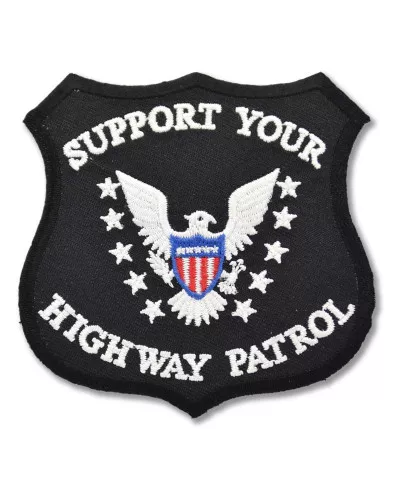 Moto nášivka Support your Highway Patrol 8cm x 8cm