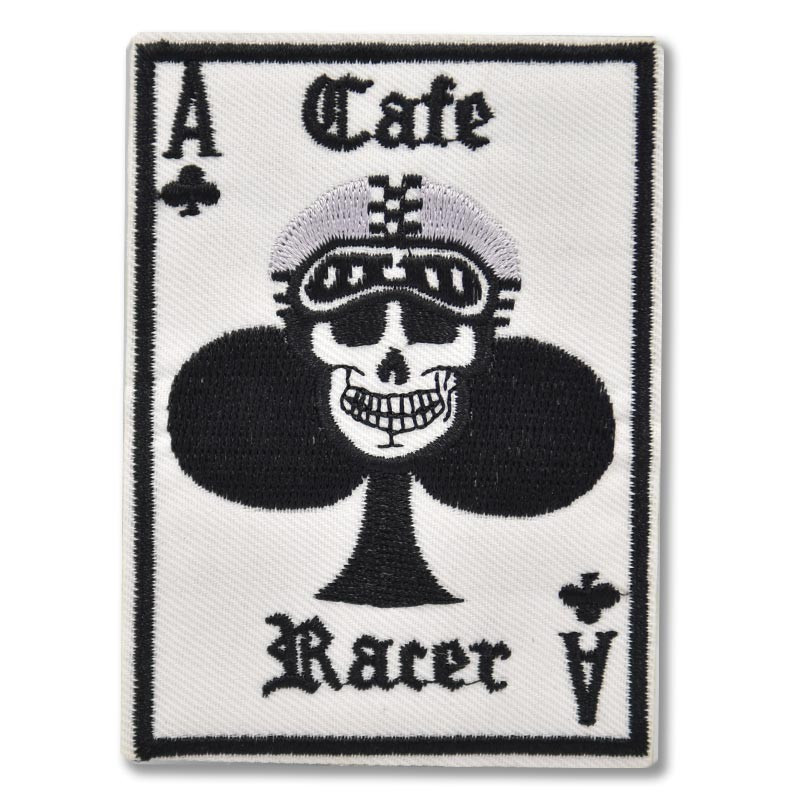 Moto nášivka Cafe Racer ace card 9cm x 7cm