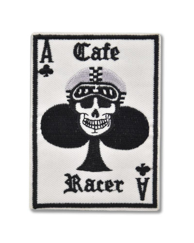 Moto nášivka Cafe Racer ace card 9cm x 7cm