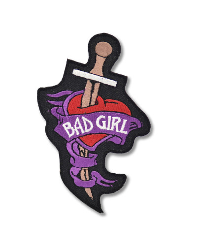 Moto nášivka Bad Girl Knife 9cm x 6cm