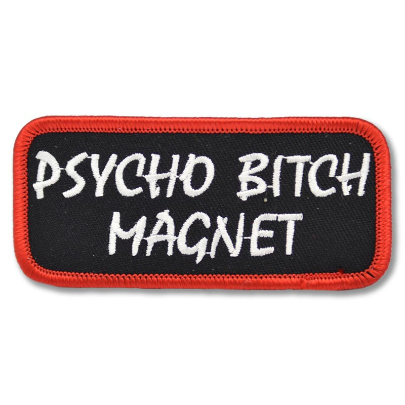 Moto nášivka Psycho Bitch Magnet 4cm x 9cm
