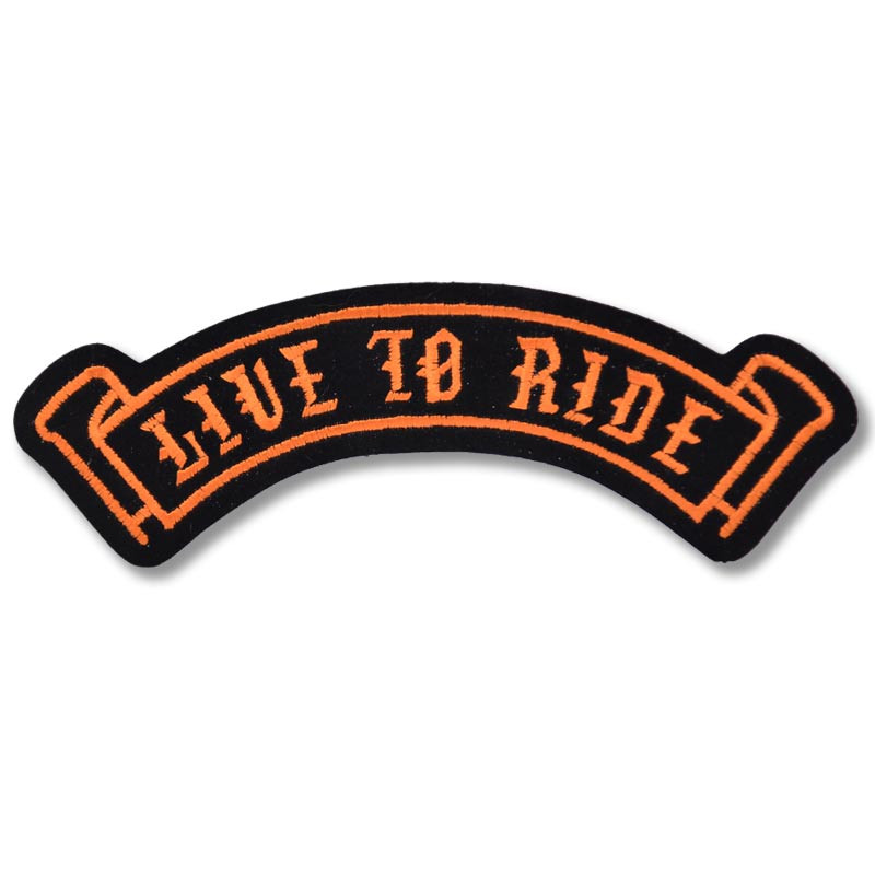 Moto nášivka Live to Ride stužka 16cm x 4cm