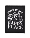 Moto nášivka My Happy place 9cm x 6cm