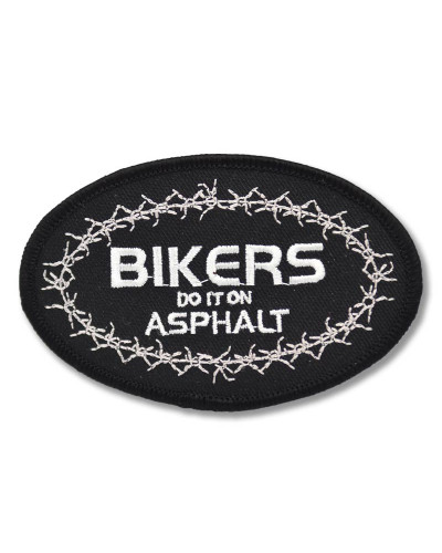Moto nášivka Bikers Do It in Asphalt 10cm x 6cm