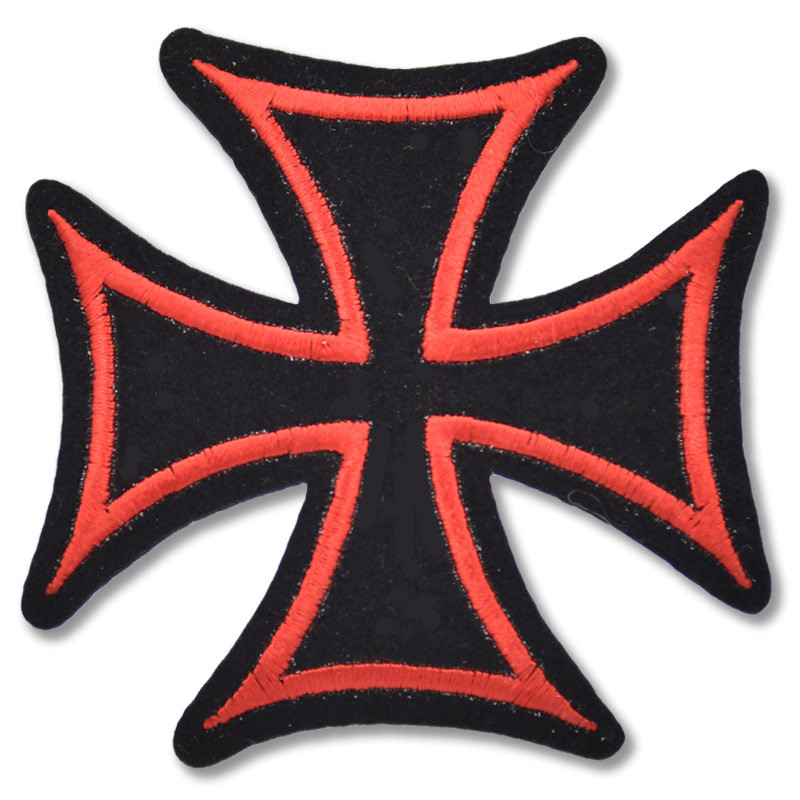 Moto nášivka Kříž červený 15cm x 15 cm