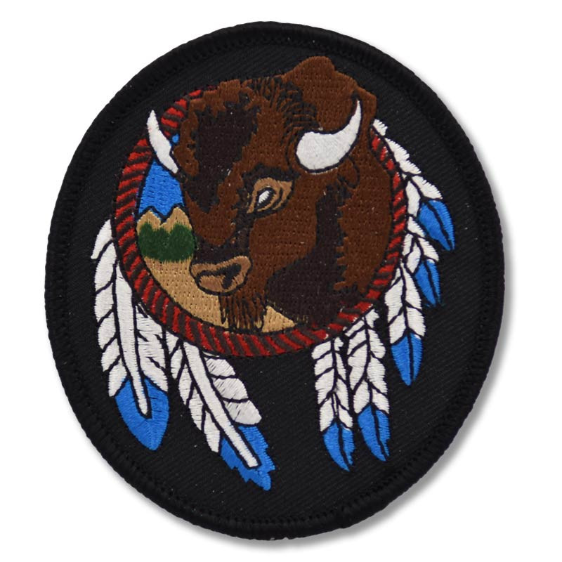 Moto nášivka Native Buffalo Head 8cm x 7cm