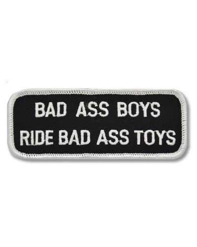 Moto nášivka Bad ass boys 5 cm x 10 cm