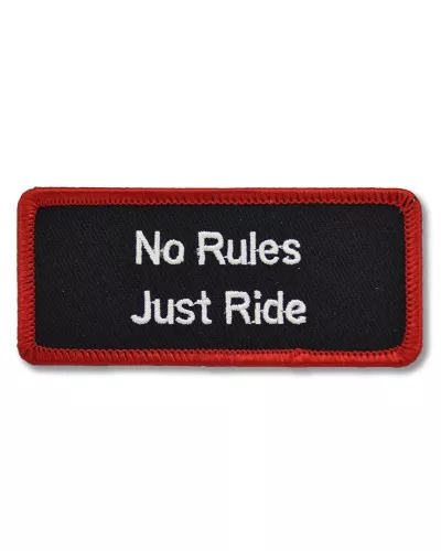 Moto nášivka No Rules Just Ride 9cm x 4cm