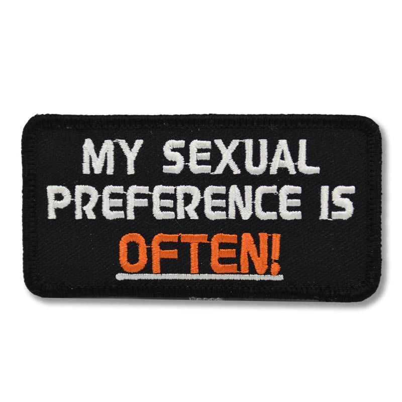 Moto nášivka My sexual preference 5 cm x 10 cm