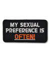 Moto nášivka My sexual preference 5 cm x 10 cm