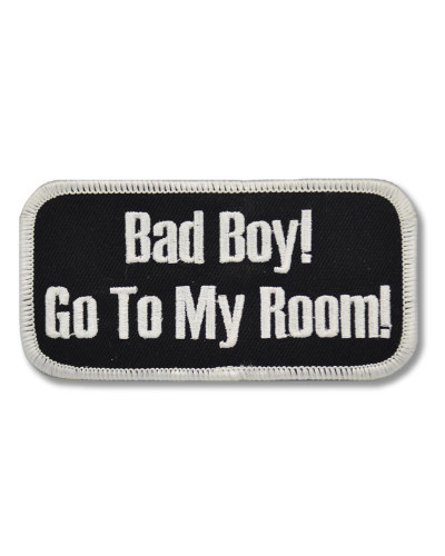Moto nášivka Bad Boy Go to my Room 10 cm x 5 cm