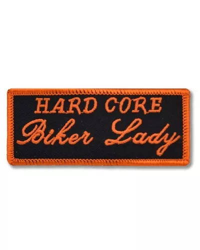 Moto nášivka Hard Core Biker Lady 9 cm x 4 cm