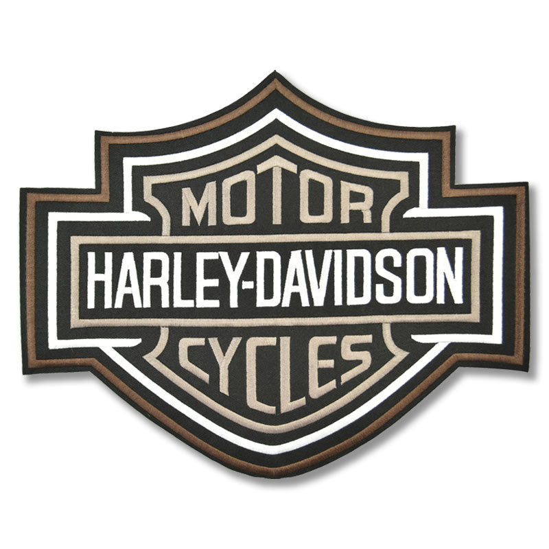 Moto nášivka Harley Davidson Bar and Shield BW XXL na záda