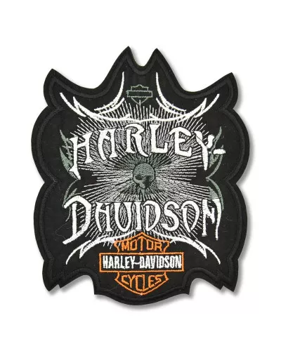Moto nášivka Harley Davidson Motor Skull 14 cm x 12 cm