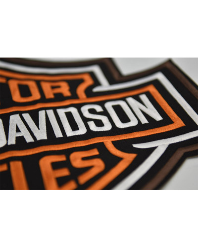 Moto nášivka Harley Davidson Bar and Shield XXL na záda detail