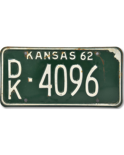 Americká SPZ Kansas Green 1962