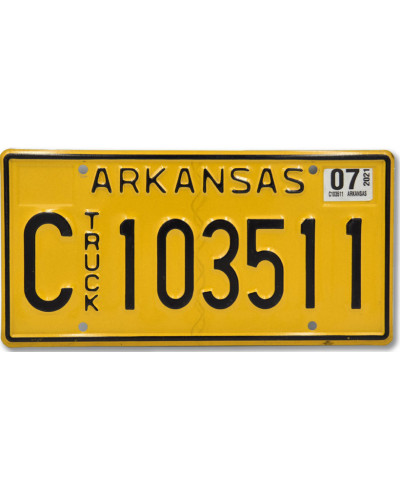 Americká SPZ Arkansas Truck Yellow