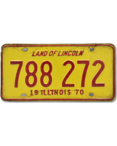 Americká SPZ Illinois Yellow 1970