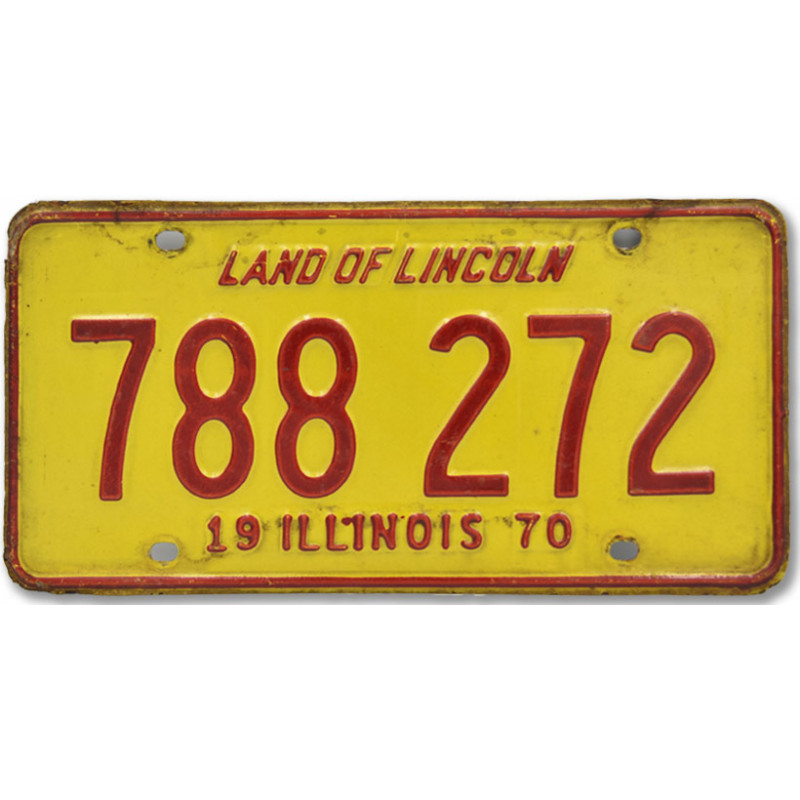 Americká SPZ Illinois Yellow 1970