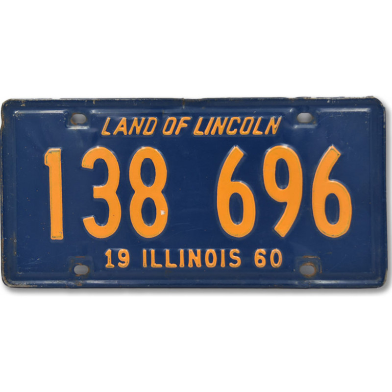 Americká SPZ Illinois 138 Blue 1960