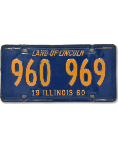 Americká SPZ Illinois 960 Blue 1960