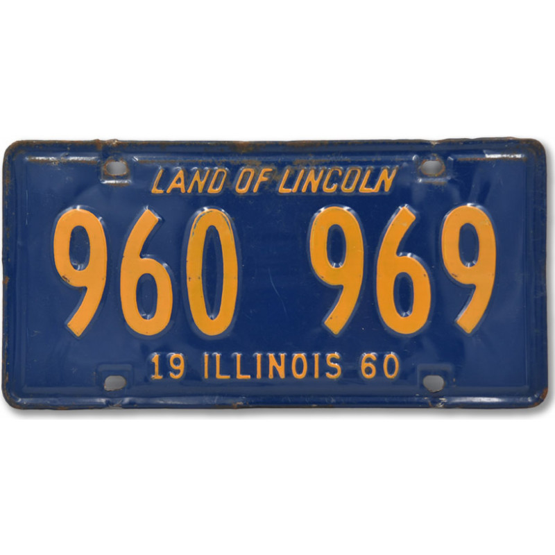 Americká SPZ Illinois 960 Blue 1960