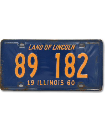Americká SPZ Illinois 182 Blue 1960