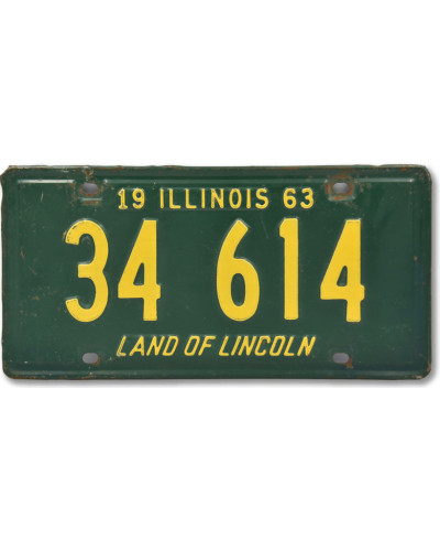Americká SPZ Illinois Green 1963
