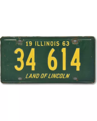 Americká SPZ Illinois Green 1963