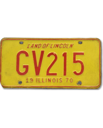 Americká SPZ Illinois Yellow GV 1970