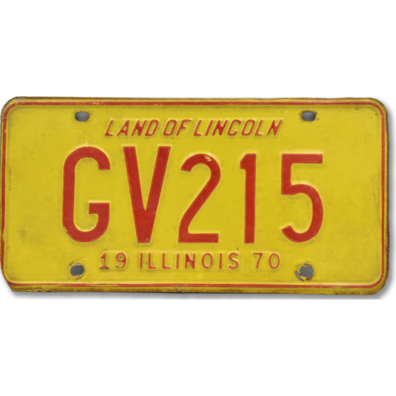 Americká SPZ Illinois Yellow GV 1970