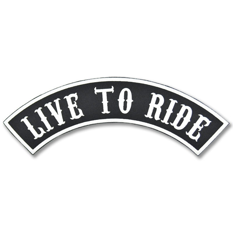 Moto nášivka Live to Ride Rocker - XXL na záda