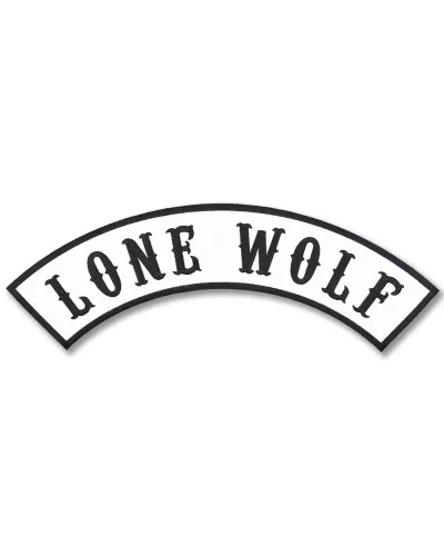 Moto nášivka Lone Wolf Rocker white XXL na záda